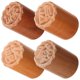 thumbnail image 4 of 4pcs Wood Cake Pattern Stamper Dessert Baking Stamp Traditional Mooncake Decor, 4 of 4