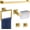 Brushed Gold, variant on 5 Piece Brushed Nickel Towel Bar Set Bathroom Hardware Set Brushed Nickel Bathroom Accessories Set with 2 Towel Hook, Stainless Steel Wall Mounted Bathroom Towel Rack Set Square 16-Inch
