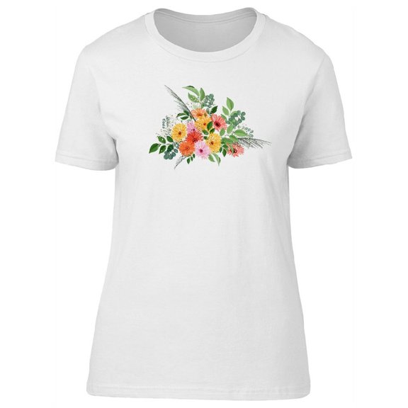 Cute Colorful Summer Flowers Tee Women's -Image by Shutterstock