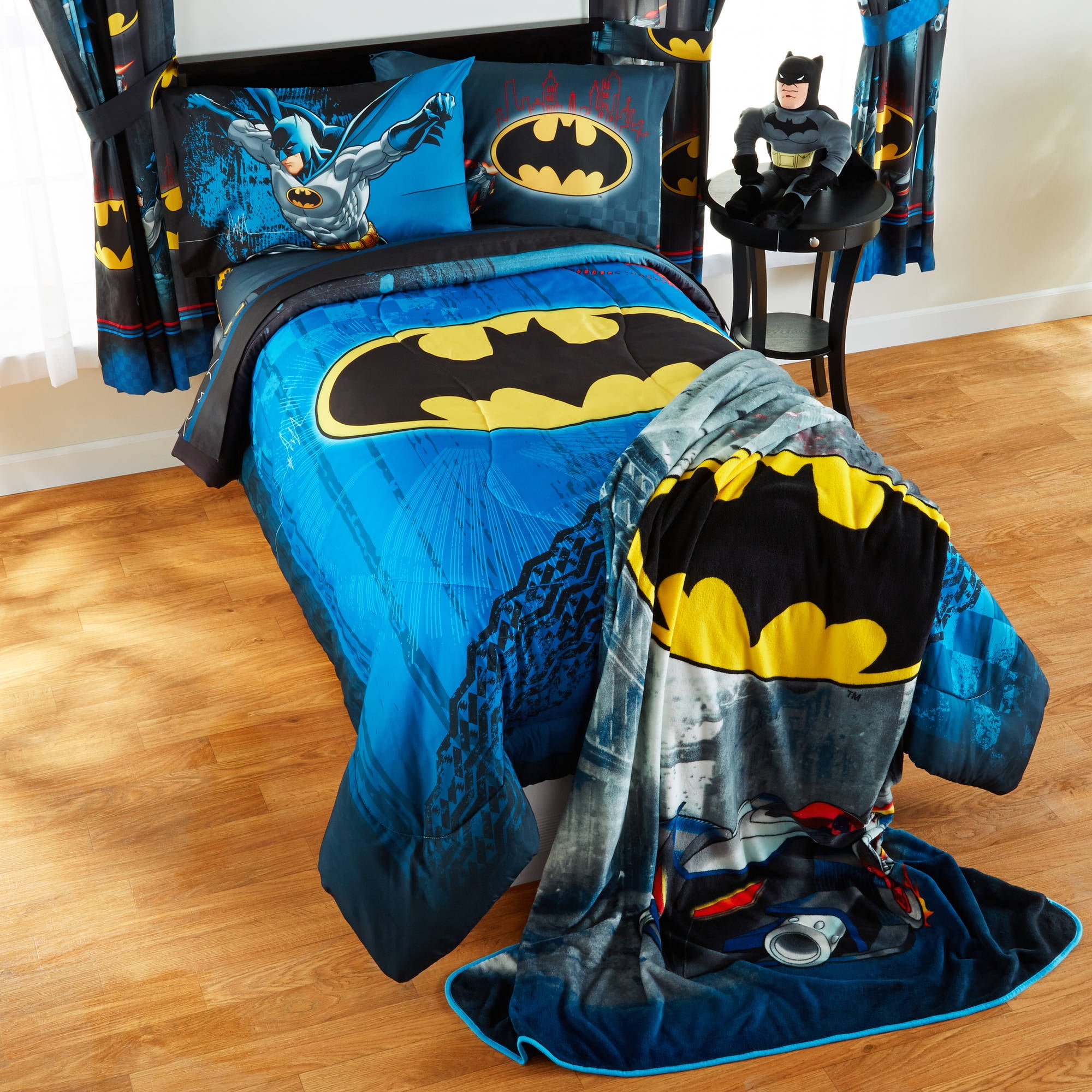 Batman Safe Again Boys Bedroom Curtains Batman Safe Again Boys Bedroom Curtains