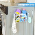 thumbnail image 2 of NiHome Magnetic Metal Refrigerator Organizers 2PCS Medium & Small, Versatile Storage for Kitchen & Office Holds Up to 14 lbs, Easy Attach to Any Magnetic Surface, Space-Saving Design (White), 2 of 7