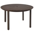 thumbnail image 1 of Costway 49" Table à Manger Ronde en Métal à Lattes avec Trou pour Parapluie, 1 of 7