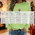 thumbnail image 7 of Wooowa Christmas Tree with Bow Print Long Sleeve Sweatshirt Top Round Neck Casual Soft Breathable for Holiday Home Party Daily Wear, 7 of 7