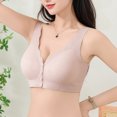 thumbnail image 4 of UOCUFY Front Closure Jelly Bras for Women Wireless No Underwire Full Coverage Seamless Comfort Support Mastectomy Bra Pink for Size 3XL, 4 of 9