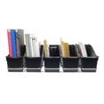 thumbnail image 3 of Storex Set of 5 Large Plastic Book Bins with Wall Mount, Black, 3 of 10
