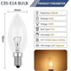 thumbnail image 2 of E14 40W Candle Bulb, Incandescent Bulb, Warm White 2700K, Edison Bulbs, Pack of 6, 2 of 5