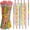 100th Day, variant on 48 count Wooden Pencils with Erasers Colorful Novelty Pencils Awards Incentives Supplies Giveaways Party Favor (Birthday)