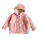 thumbnail image 1 of Suéter de punto para niños, de color liso, versátil para primavera e invierno, con capucha, de poliéster., 1 of 6