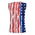 thumbnail image 5 of Dorinao American Flag Tank Top Women 4Th of July Shirts Button V Neck Knit Ribbed Tops Casual Colorful Printed Patriotic Tees, Blue, 5XL, 5 of 5