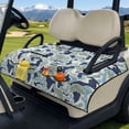 thumbnail image 3 of Pzuqiu Quilted Camo 2-Person Golf Cart Seat Cover with 4 Pockets | Non-Slip Universal Protector for Outdoor Golfing, 3 of 9