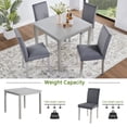 thumbnail image 2 of GZXS 5-Piece Dining Set, 39" Square Kitchen Table with 4 Upholstered Chairs, Compact Dinette Table Set for Apartment & Small Spaces (Silver Gray), 2 of 8