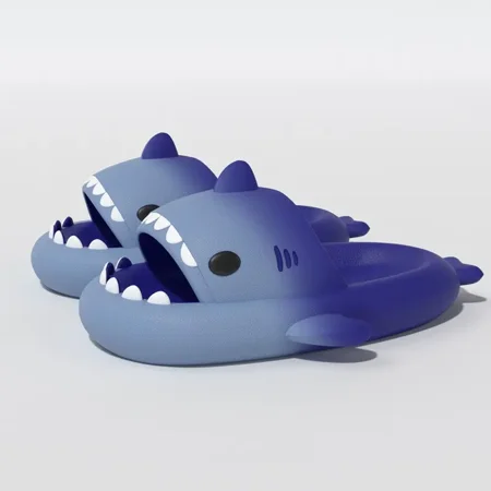 

GEDER-S1 Boys And Girls Casual Cute Cartoon Shark Slides Non-slip Slip-on Gradient Soft Comfortable Slippers EVA