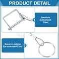 thumbnail image 3 of Uxcell 2 Pcs 3/16" x 1-31/32"Square Trailer Coupler Pins with Ear Extended Cord, 3 of 7