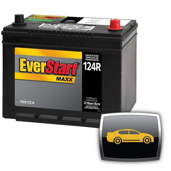 EverStart AUTO MAXX-124RN, 12 Volt, Car Battery, Group Size 124R, 700 CCA, EverStart, Car Battery