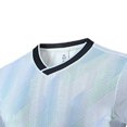 thumbnail image 4 of SGFCWSX Mens Soccer Outfit 2 Piece V Neck Quick Dry Breathable Short Sleeve Shirt and Shorts Football Training Athletic Set White Size 5XL, 4 of 5