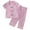 Purple, variant on Kids Satin Pajamas Sets Baby Boy Girl Button-Down Silk Sleepwear 2 Piece Short Sleeve Loungewear Clothes Set