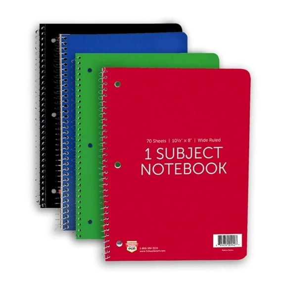 Spiral Wide Ruled Notebook