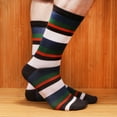 thumbnail image 2 of Men's Medium Rayon from Bamboo Fiber Stripe Socks - Color 04 - 1 Pair, Size 6-10, 2 of 4