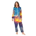 thumbnail image 3 of Owl Reading Adult onesie Pajamas, Crystal Velvet Ultra Soft Warm Jumpsuit for Men and Women, 3 of 7