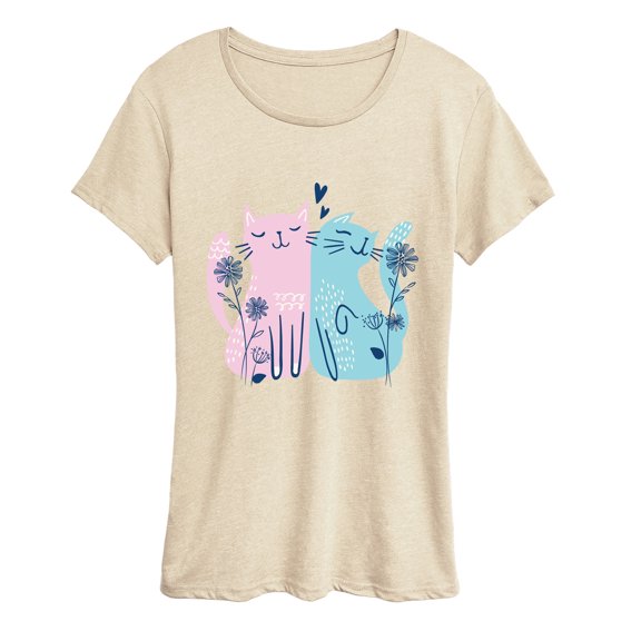 Instant Message - Cat Love Short Sleeve Graphic T-Shirt