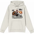 thumbnail image 4 of Turkey Gobblezilla Adult Sand Long Sleeve Hoodie-Small, 4 of 6