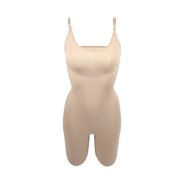 Fajas para mujer Control de barriga Busto completo Body Shaper Calzoncillos Body Butt Beige Talla M