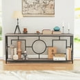 thumbnail image 4 of Gymax 2-Tier Mid-Century Modern Console Table 71'' Narrow Console Table for Entryway, 4 of 10