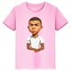 thumbnail image 4 of Camiseta de algodón rosa de verano de manga corta con estampado de Mbappé para niños, ropa informal para niños y niñas, camisetas deportivas, 4 of 5