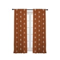 thumbnail image 3 of 3S Brother's Home Décor Curtains BOHO Design Set of 2 Panels Velvet Look Hanging Back Tap and Rod Pocket Décor Nursery Room Bedroom Kitchen Window - Made in Turkey 31Brick (52"Wx72"L), 3 of 6