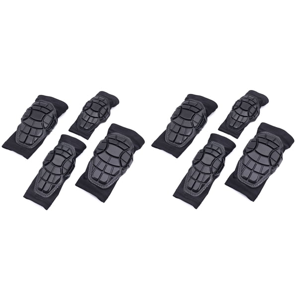 4X Conjunto de Equipo de Protección para Niños Coderas Blandas para Niños Rodilleras para Bicicleta Sin Pedales Monopatín Patín de Ruedas En Línea Scooter, S