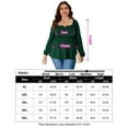 thumbnail image 5 of Women Plus Size Shirts Notched Neck Long Sleeve Blouse Casual Tops, 5 of 5