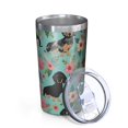 thumbnail image 2 of Dachshund and Flower 10oz Tumblers Stainless Steel Tumbler with Lid and Straw,Vacuum Insulated Double Wall Travel Tumbler Cups with Cleaning Brush for Coffee, Tea, 2 of 4