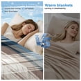thumbnail image 2 of Blue Brown Plaid Cooling Blanket, Lightweight Breathable Summer Throw Blanket with Double Sided Cold Effect,Vintage Abstract Stripes Lattice Picnic Beach Blankets Bed Sheet for Hot Sleepers 30"x40", 2 of 8