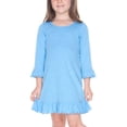 thumbnail image 2 of Kavio! Girls 3-6X Ruffled 3/4 Sleeve A-Line Dress Flamingo 4, 2 of 3