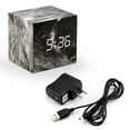 thumbnail image 7 of Marble Pattern Alarm Clock Fashion Multi-function LED Desk Alarm Clock with Snooze and USB Power Supply Voice Control Timer Thermometer - Black, 7 of 7