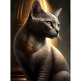 thumbnail image 1 of BR Kit de pintura de diamante de gato: taladro redondo completo, 30 x 40 cm, arte de diamante 5D para adultos y niños, 1 of 5