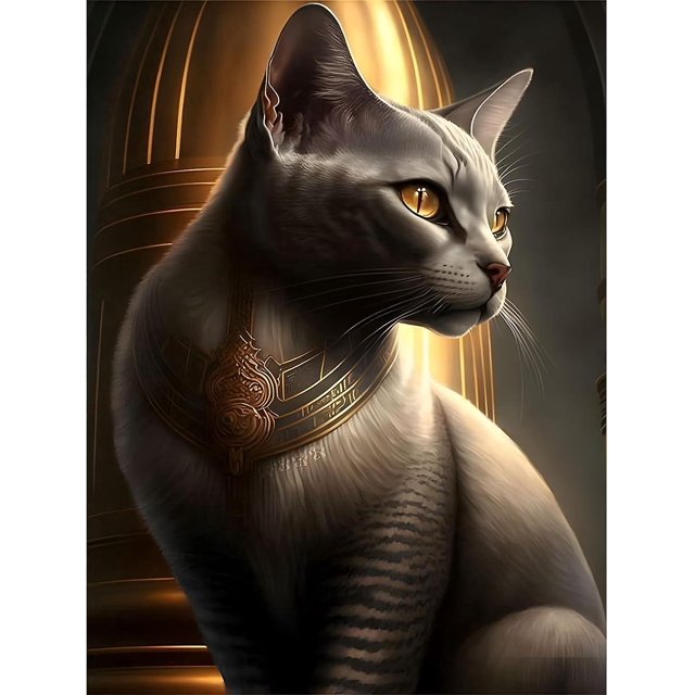 BR Kit de pintura de diamante de gato: taladro redondo completo, 30 x 40 cm, arte de diamante 5D para adultos y niños