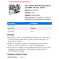 thumbnail image 2 of Front and Rear Brake Pad and Rotor Kit - Compatible with 2017 Audi S5, 2 of 2