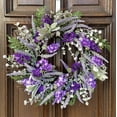 thumbnail image 2 of Haute Decor 24 Inch Mixed Lavender/Larkspur Wreath, 2 of 4