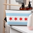 thumbnail image 7 of Chicago City Flag Travel Handbag Leather Purse Organizer Tidy Bag Purse Toiletry Clutch For Women, 7 of 7