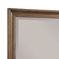 thumbnail image 2 of Benzara BM205590 Rectangular Wooden Frame Beveled Mirror, Oak Brown & Silver, 2 of 2