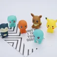 thumbnail image 5 of Lindos juguetes de baño para bebés y niños de Pokémon, figuras de dibujos animados de Anime Pikachu, Bulbasaur, Charmander, Squirtle, Eevee y Snorlax, juguete de baño vocal, 5 of 5