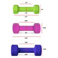 thumbnail image 3 of CS 32lb Neoprene Dumbbell Set with Rack-Green,Pink,Blue, 3 of 6