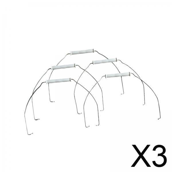 Mango de cubo,Asas de repuesto para cubo de 5 litros,fáciles de transportar.,Empuñadura práctica para cubo,fácil de instalar.,Mango de alambre de hierro ergonómico,resistente y 3 piezas