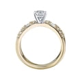 thumbnail image 2 of 1.10 Ct Asscher Cut Genuine Diamond Solitaire with Accents Wonderful Ring for Ladies Solid 18K Yellow Gold Size 10.5, 2 of 5