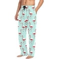thumbnail image 5 of HPINK-T Christmas Flamingo Print Men's Cotton Pajama Pants Soft Comfy Sleep & Lounge Pants Pjs Bottoms with Pockets, 5 of 7