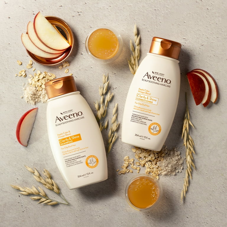 Aveeno Apple Cider Vinegar Clarifying Shampoo Shine Enhancing 12 fl oz