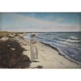 thumbnail image 3 of L.A. Ring 18x14 Black Modern Framed Museum Art Print Titled - Lady to Karrebaksminde Beach, Zealand (1898), 3 of 5