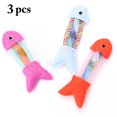 thumbnail image 1 of 3 Pcs Jouet pour Chat Silvervine Design Poisson Tube à Ressort Créatif Jouet à Mâcher pour Chaton, 1 of 10