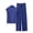 Blue, variant on Lopecy-Sta Summer Pajamas for Women Summer Home Wear Cooling Pajamas Matching Summer Sets Loose Solid Color High Neck Sleeveless T-Shirt Lounge Set Women